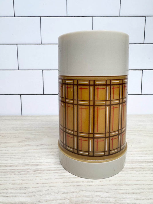 vintage 70s retro plaid aladdin thermos - good market thrift store