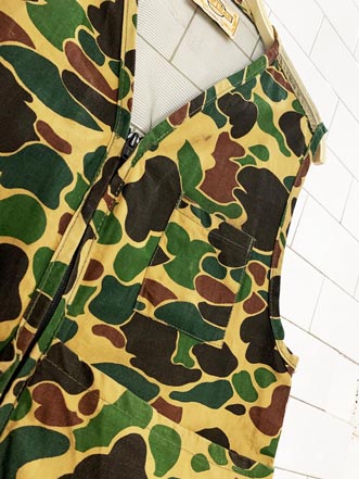vintage 70s saftbak hunting duck camo vest | made in usa - good market thrift store
