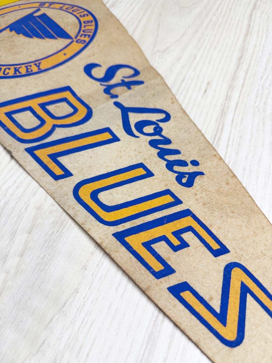 vintage 70s st louis blues paper pennant | national league hockey | NHL - good market thrift store