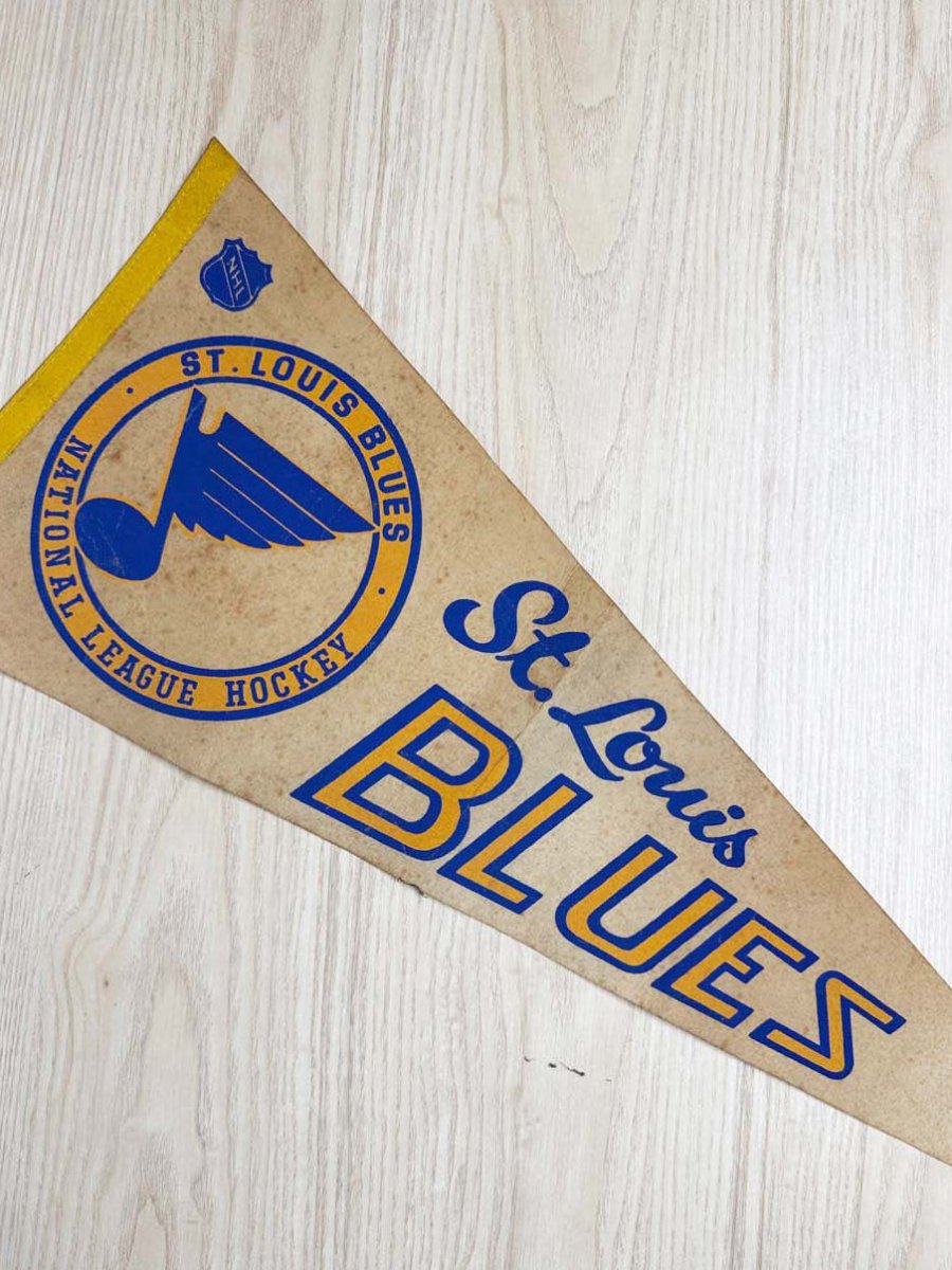 vintage 70s st louis blues paper pennant | national league hockey | NHL - good market thrift store