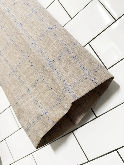 vintage 70s windowpane check shell button flare leg trousers - good market thrift store