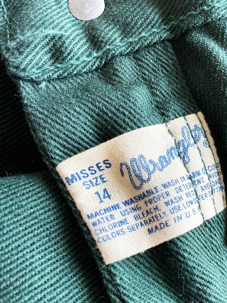 vintage 70s wrangler high rise boot cut jeans | made in USA - good market thrift store