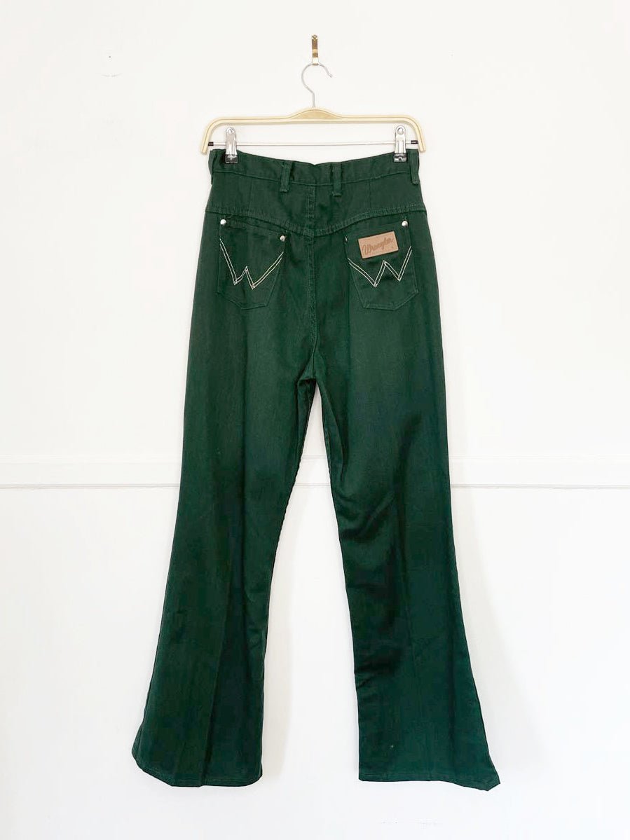 vintage 70s wrangler high rise boot cut jeans | made in USA - good market thrift store
