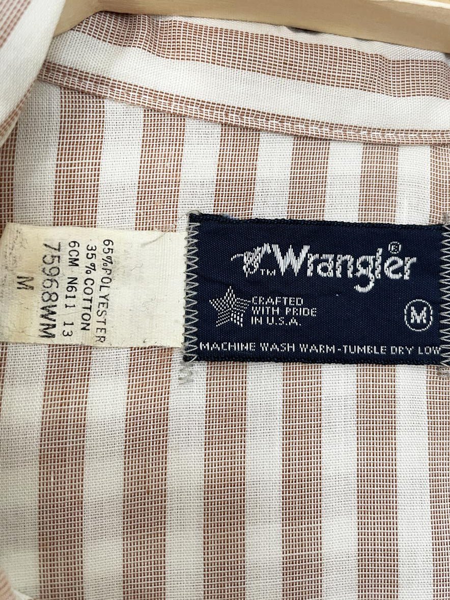 vintage 70s wrangler striped lightweight snap button western shirt | made in USA - good market thrift store