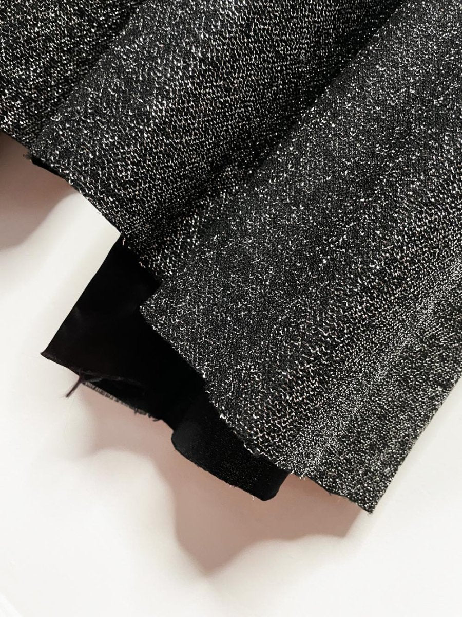 vintage 70s yakko silver glitter + black satin duster jacket - good market thrift store