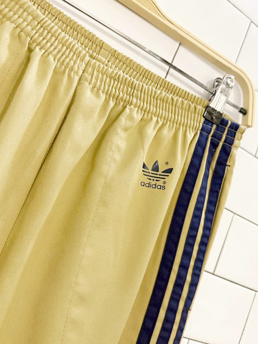 vintage 80s adidas three stripes track pants | made in Canada - good market thrift store