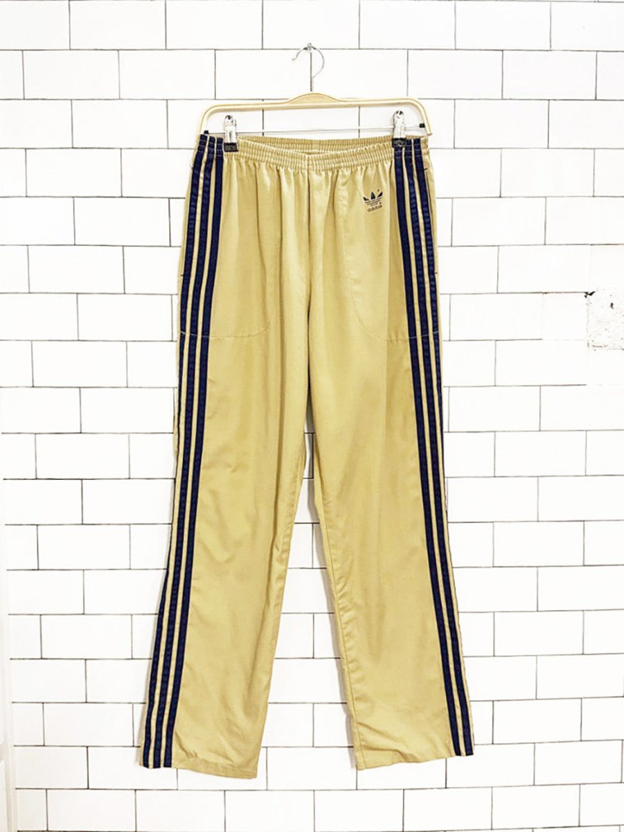 vintage 80s adidas three stripes track pants | made in Canada - good market thrift store