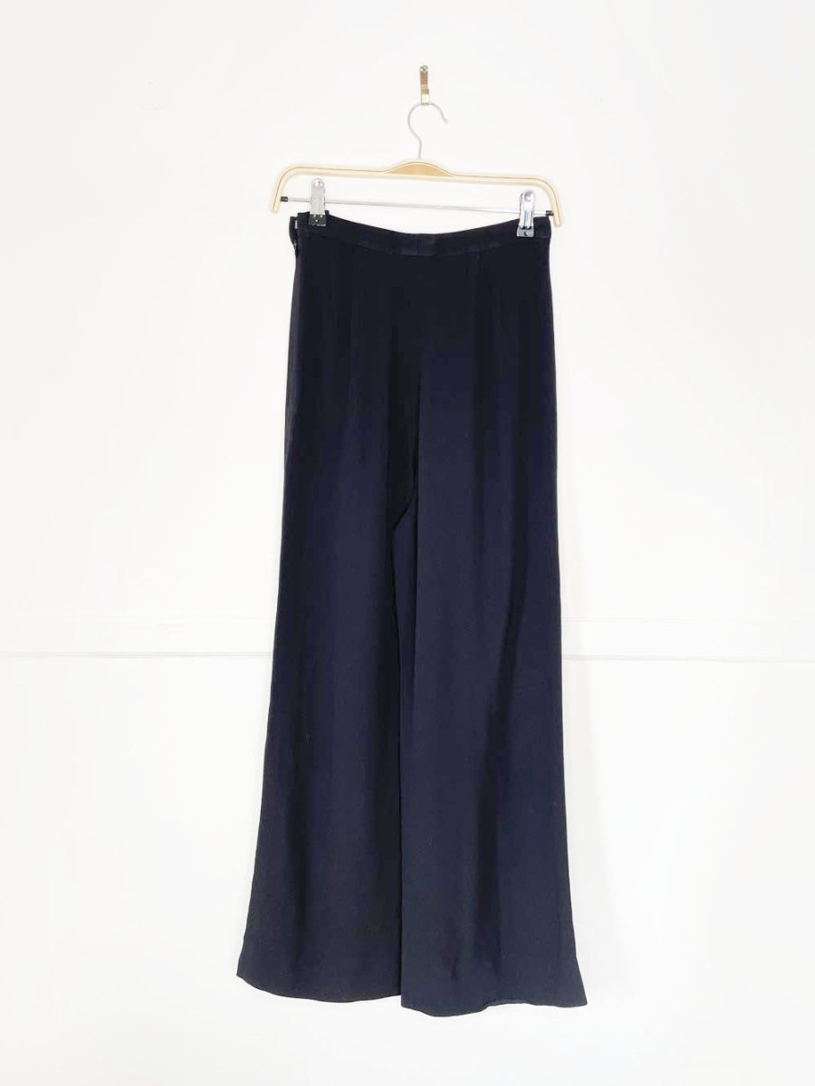 vintage 80s alfred sung crepe wide leg pants | made in Canada - good market thrift store