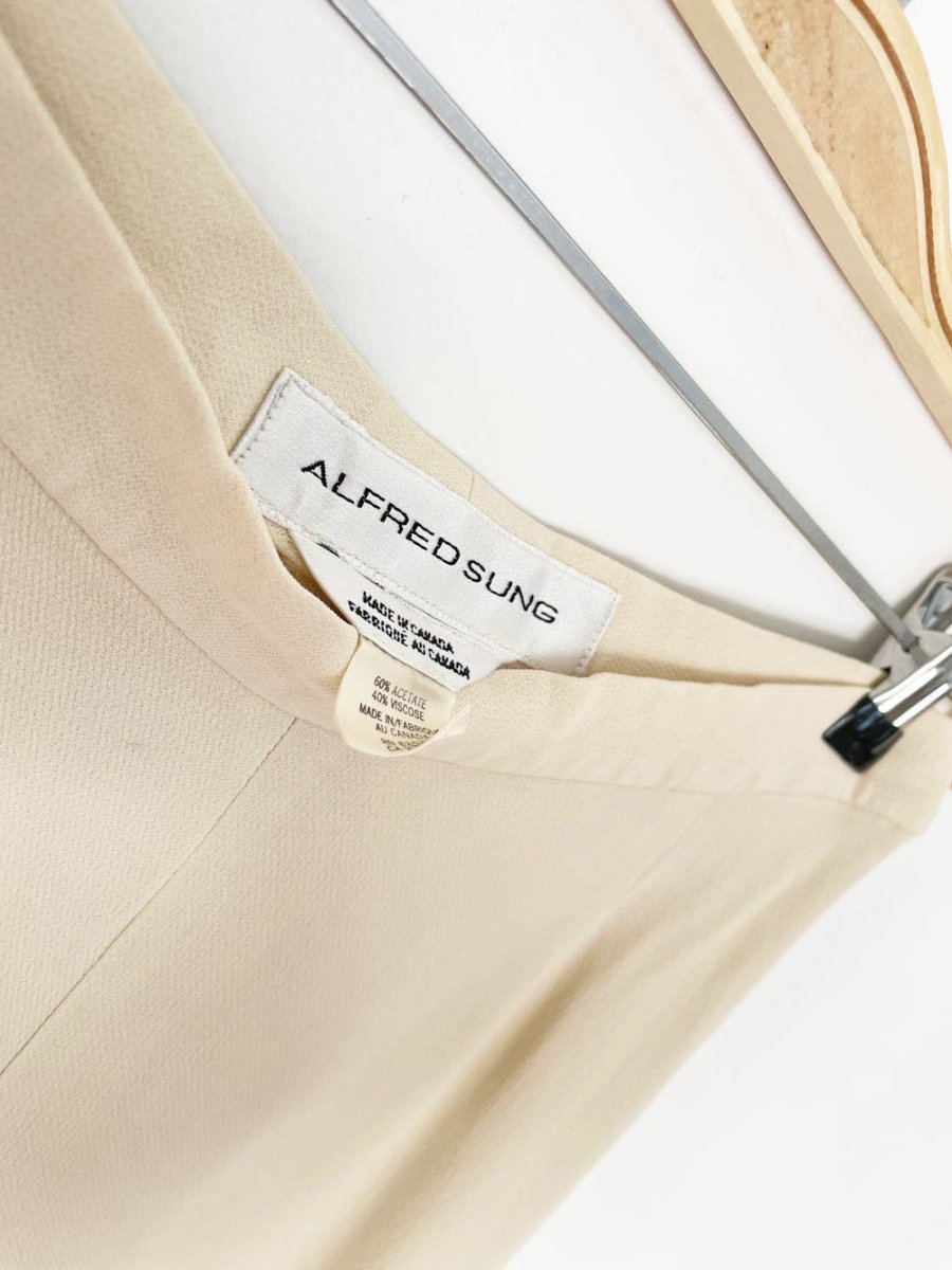 vintage 80s alfred sung crepe wide leg pants | made in Canada - good market thrift store