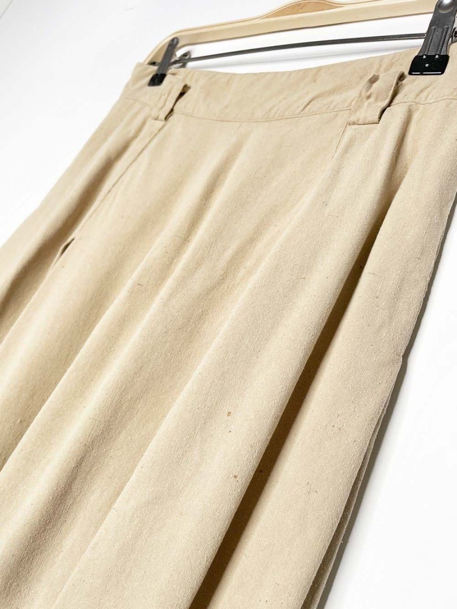 vintage 80s ann tjian 100% raw silk big pleat midi skirt | kenar - good market thrift store