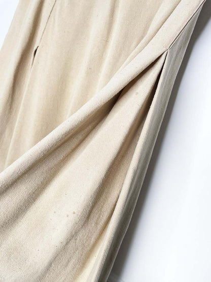 vintage 80s ann tjian 100% raw silk big pleat midi skirt | kenar - good market thrift store