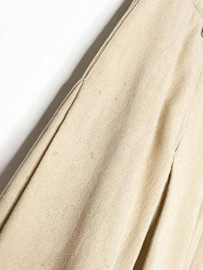 vintage 80s ann tjian 100% raw silk big pleat midi skirt | kenar - good market thrift store