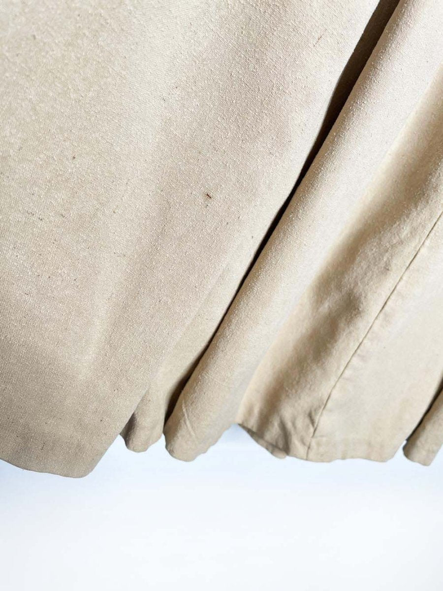 vintage 80s ann tjian 100% raw silk big pleat midi skirt | kenar - good market thrift store