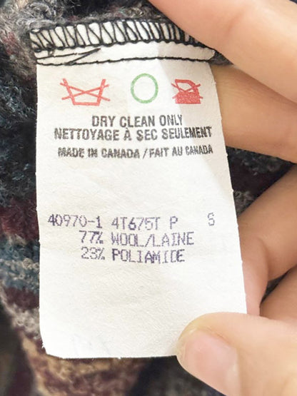 vintage 80s avanzata wool - blend 3D knit collared sweater | harry rosen - good market thrift store