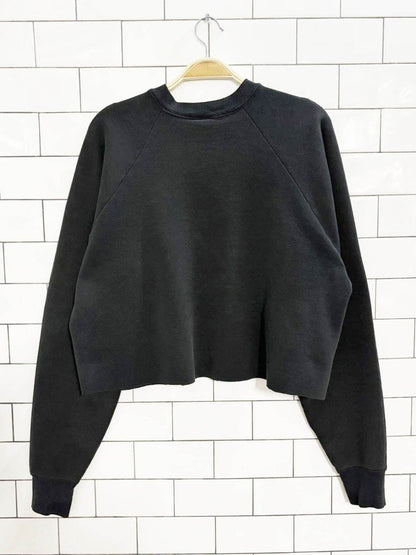 vintage 80s bahamas flamingo club cropped sweatshirt - good market thrift store