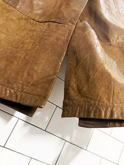 vintage 80s banana republic the leather waking skirt | lambskin midi - good market thrift store