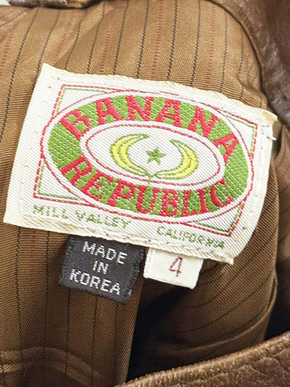 vintage 80s banana republic the leather waking skirt | lambskin midi - good market thrift store