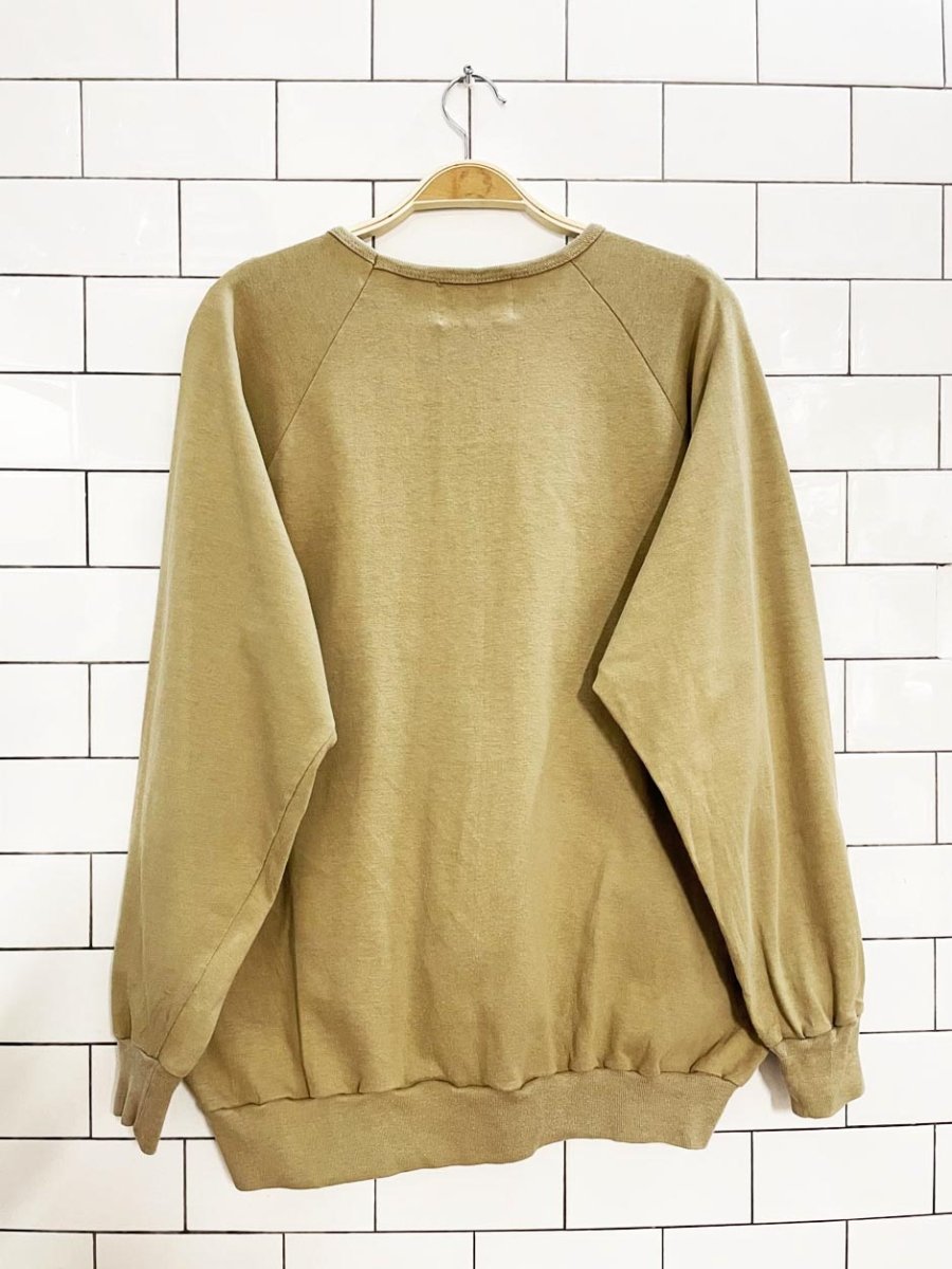 vintage 80s banana republic v - notch long sleeve crewneck tee | made in USA - good market thrift store