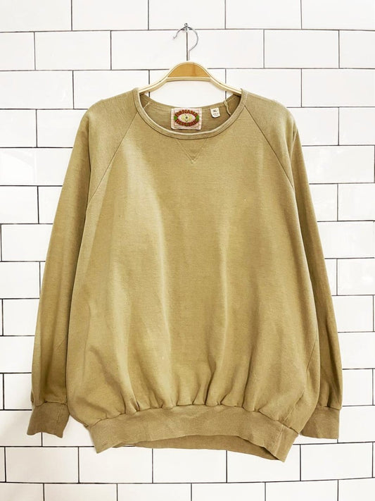 vintage 80s banana republic v - notch long sleeve crewneck tee | made in USA - good market thrift store