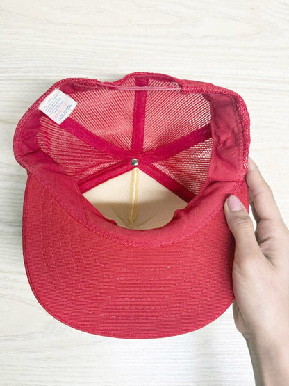 vintage 80s bear mesh trucker hat - good market thrift store