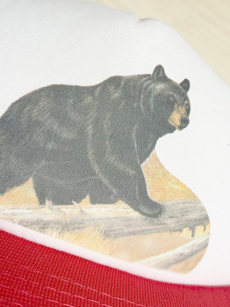 vintage 80s bear mesh trucker hat - good market thrift store