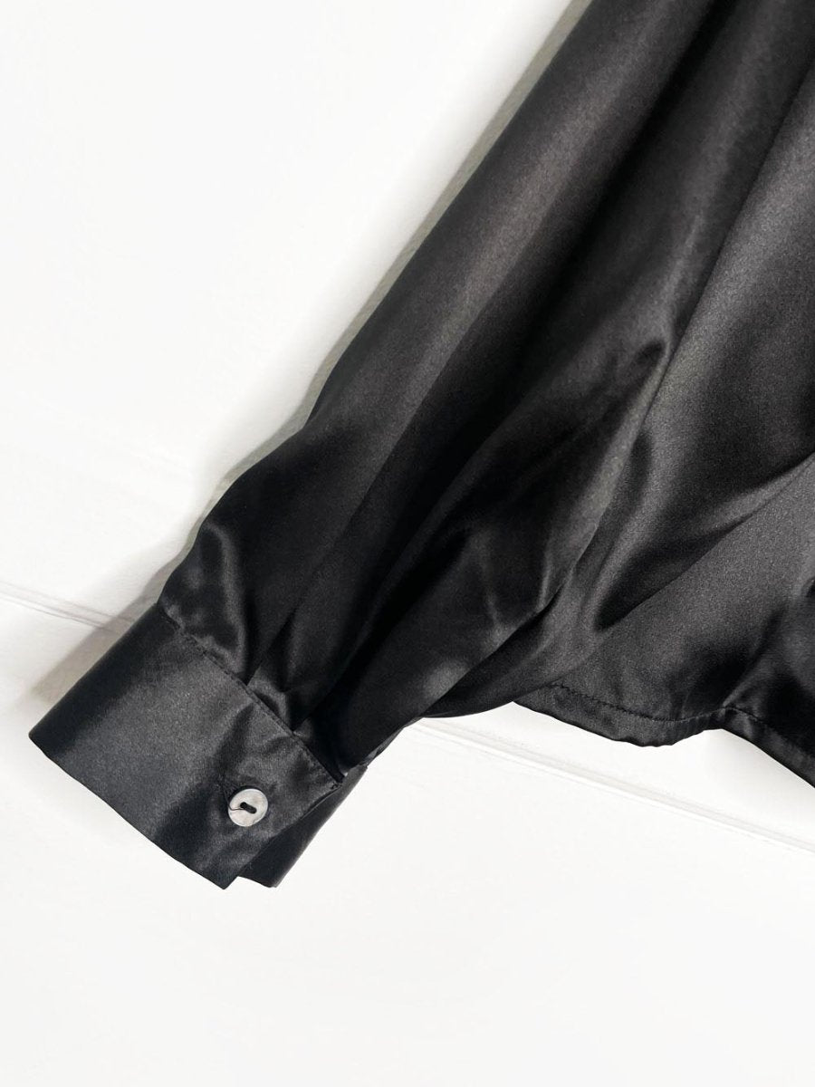 vintage 80s beechers brook 100% silk cropped blouse - good market thrift store