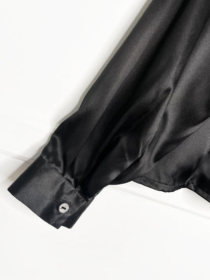 vintage 80s beechers brook 100% silk cropped blouse - good market thrift store