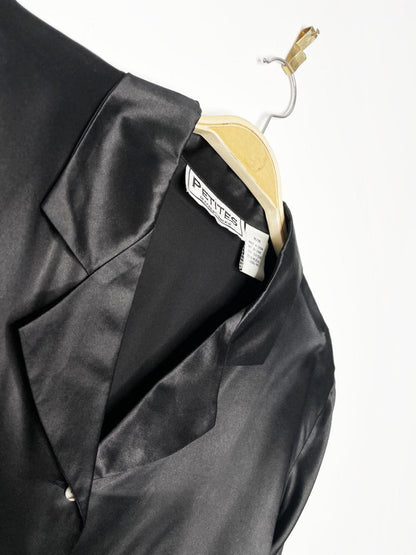 vintage 80s beechers brook 100% silk cropped blouse - good market thrift store