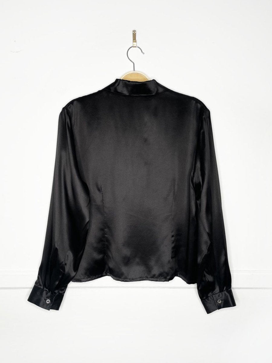 vintage 80s beechers brook 100% silk cropped blouse - good market thrift store