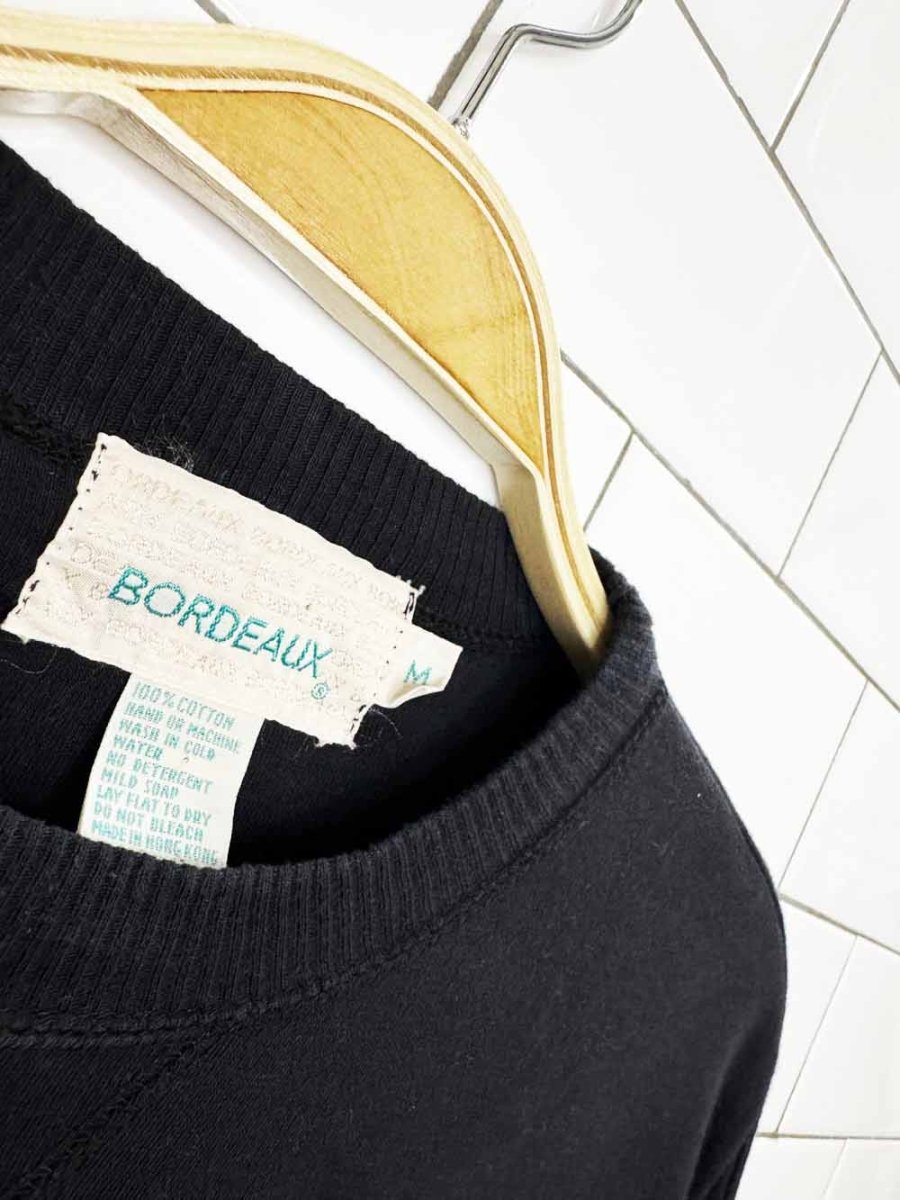 vintage 80s bordeaux sailboats v-stitch tee - good market thrift store