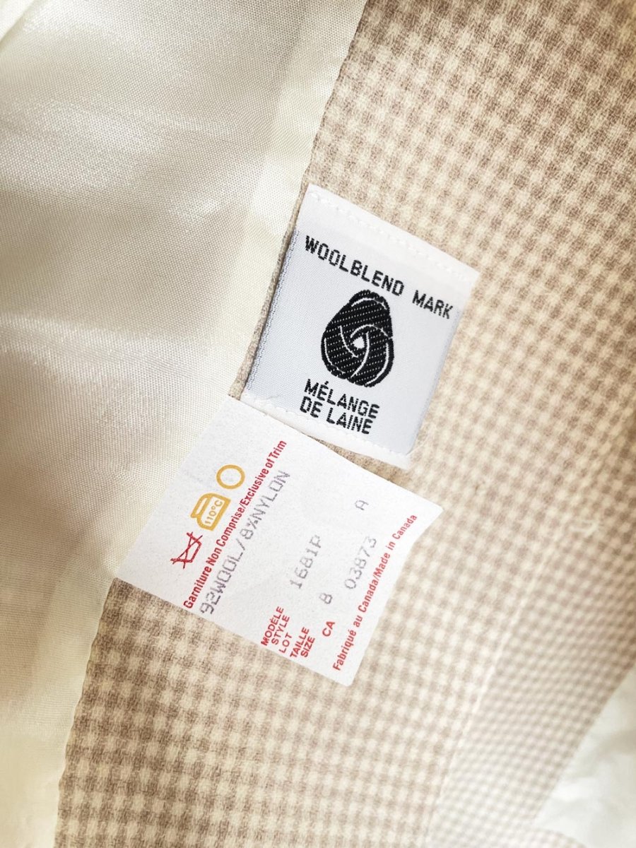 vintage 80s braemar wool - blend gingham plaid blazer | michelle monet - good market thrift store