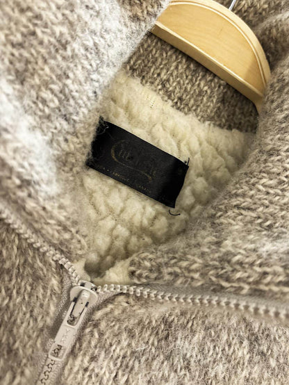 vintage 80s caldwell wool knit sherpa lined sweater vest - good market thrift store