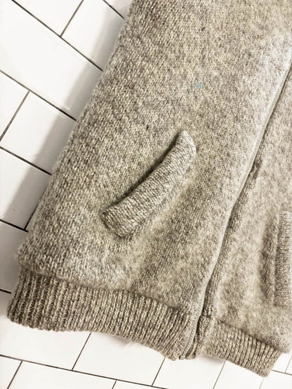 vintage 80s caldwell wool knit sherpa lined sweater vest - good market thrift store