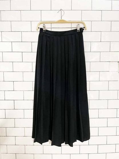 vintage 80s camice pleated sateen midi skirt - good market thrift store