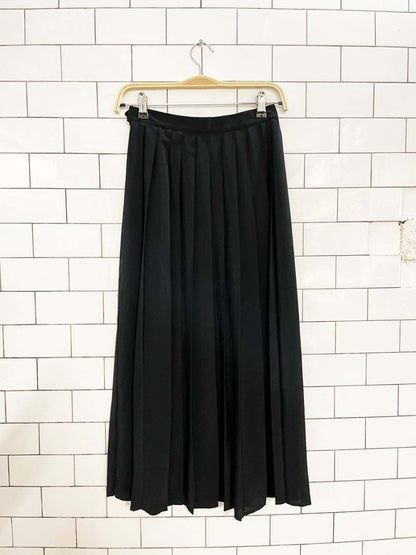 vintage 80s camice pleated sateen midi skirt - good market thrift store