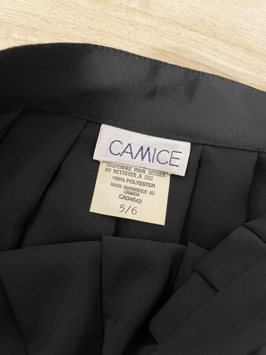 vintage 80s camice pleated sateen midi skirt - good market thrift store