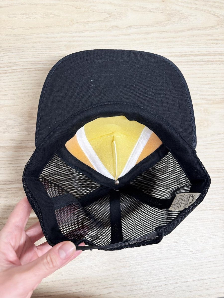 vintage 80s cargo colour block mesh trucker hat | athletic headwear - good market thrift store