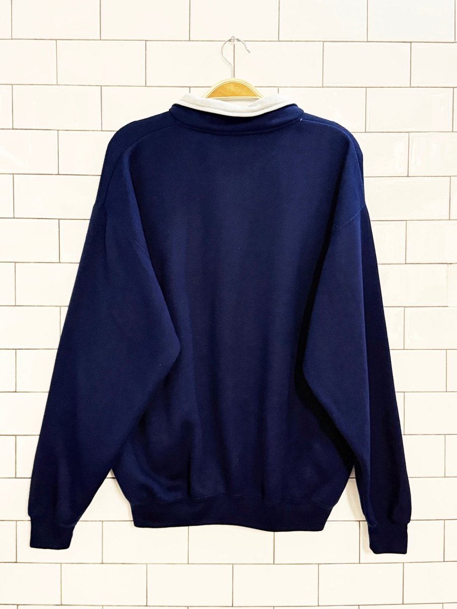 vintage 80s champion's choice 1/4 zip logo sweatshirt - good market thrift store