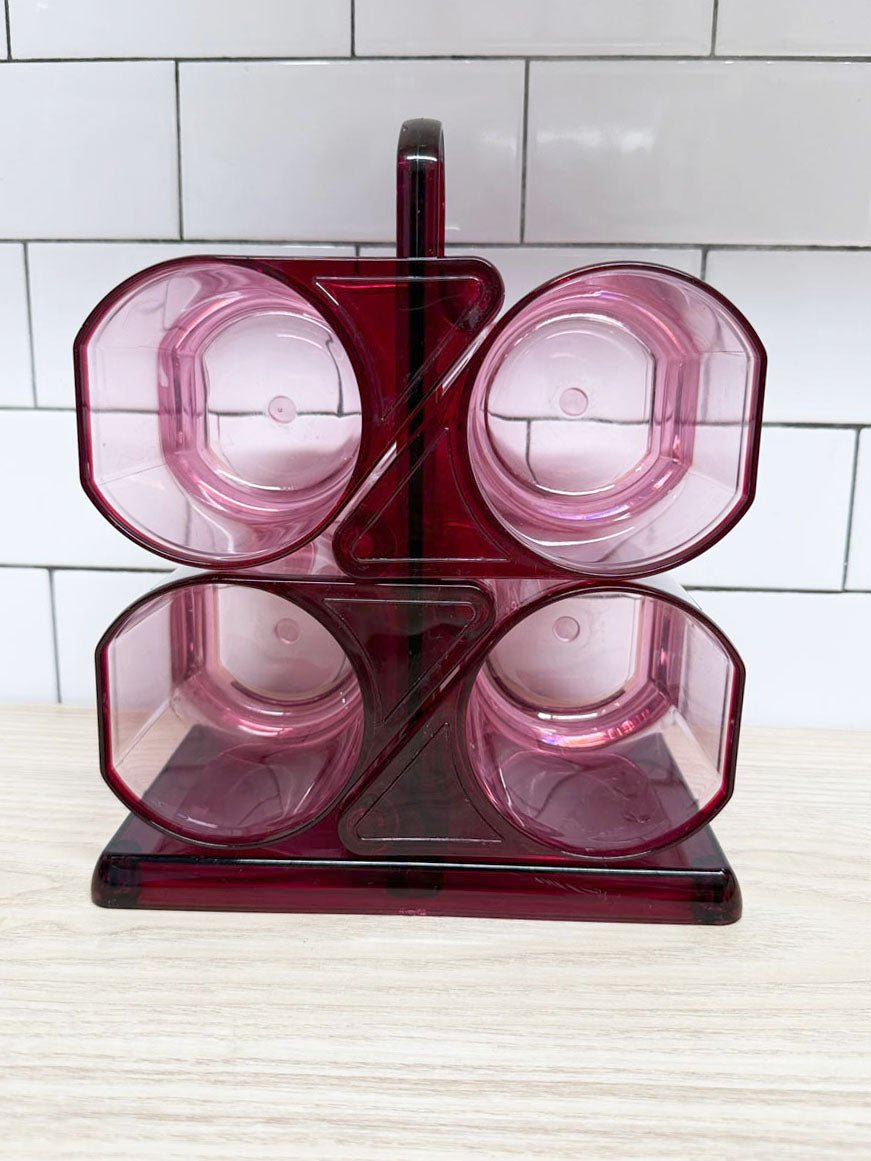 vintage 80's charwood vancouver stacking lucite mugs - good market thrift store