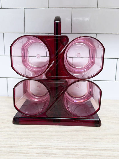 vintage 80's charwood vancouver stacking lucite mugs - good market thrift store