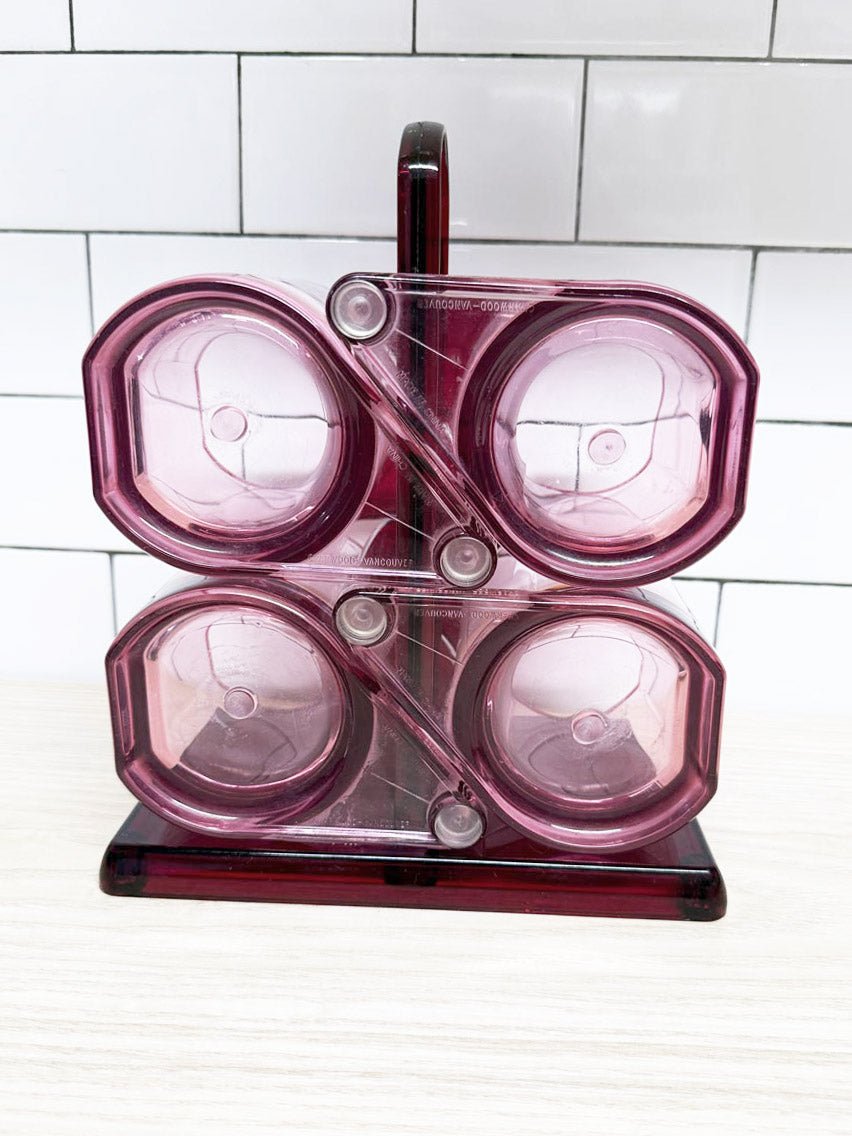 vintage 80's charwood vancouver stacking lucite mugs - good market thrift store