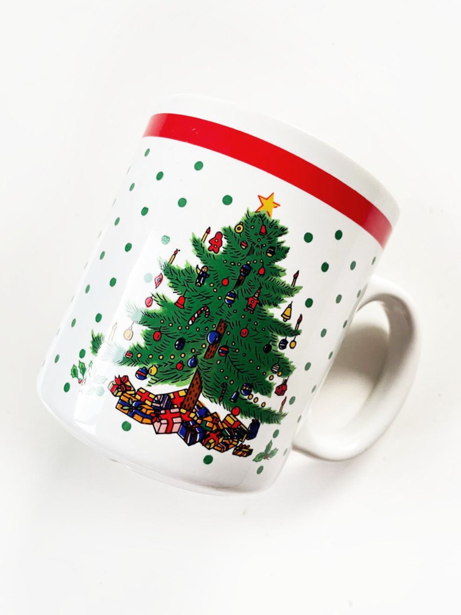 vintage 80s christmas tree mug | alco - good market thrift store