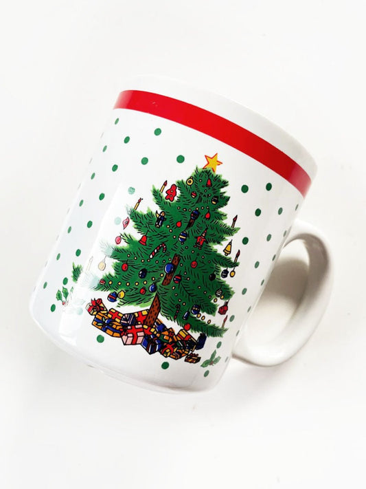 vintage 80s christmas tree mug | alco - good market thrift store