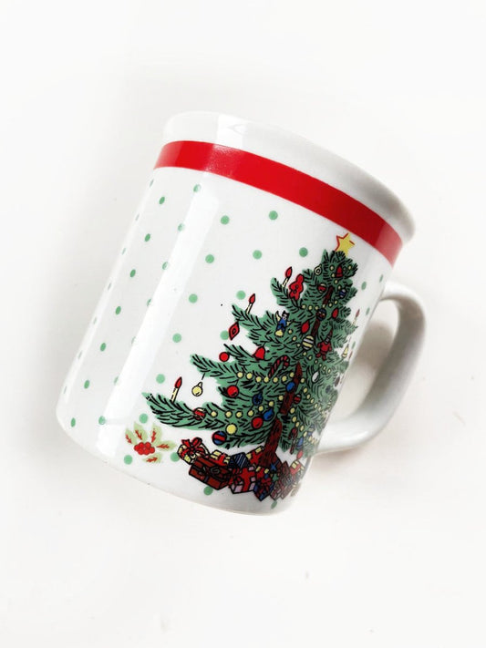 vintage 80s christmas tree mug | alco - good market thrift store