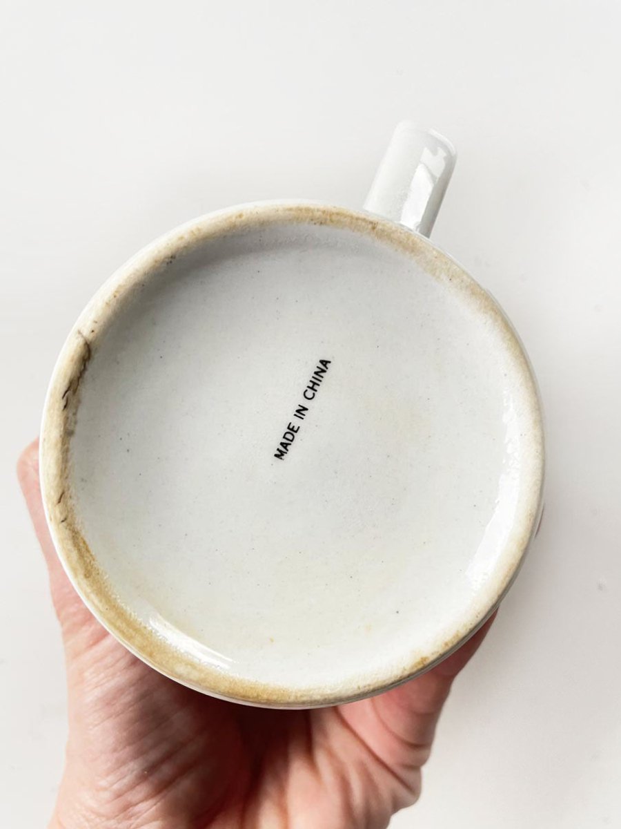 vintage 80s christmas tree + teddy bears mug - good market thrift store