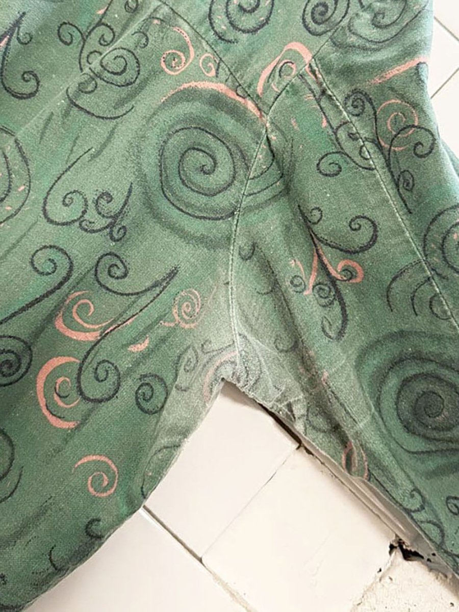 vintage 80s classics swirl full button shirt - good market thrift store