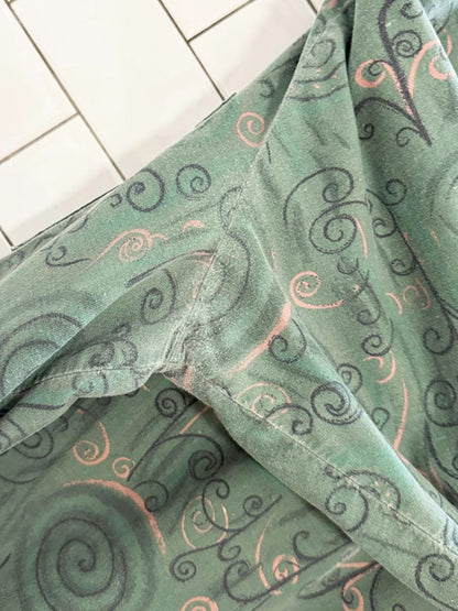 vintage 80s classics swirl full button shirt - good market thrift store