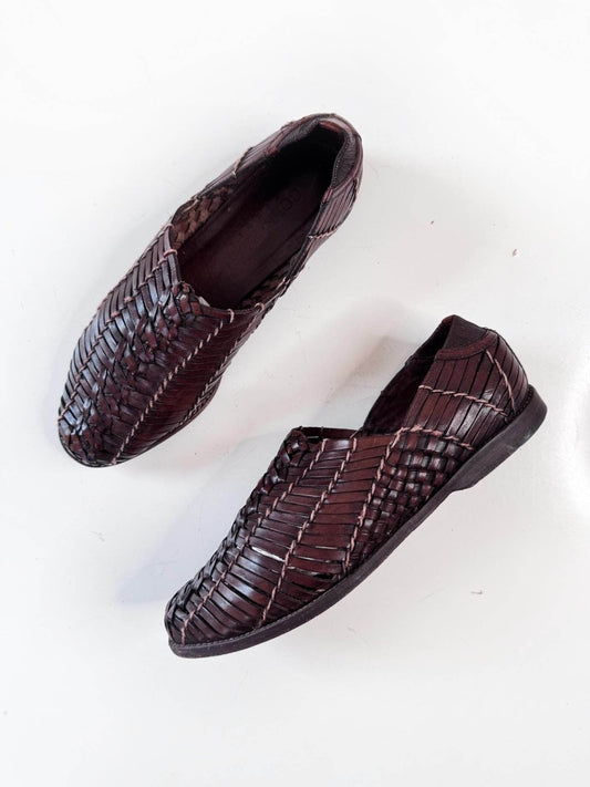 vintage 80s cole haan resort woven leather vacation loafers - good market thrift store