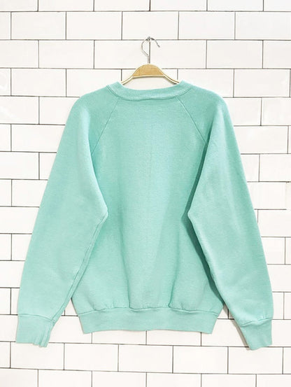 vintage 80s cross - stitch bunny and hearts sweatshirt - good market thrift store