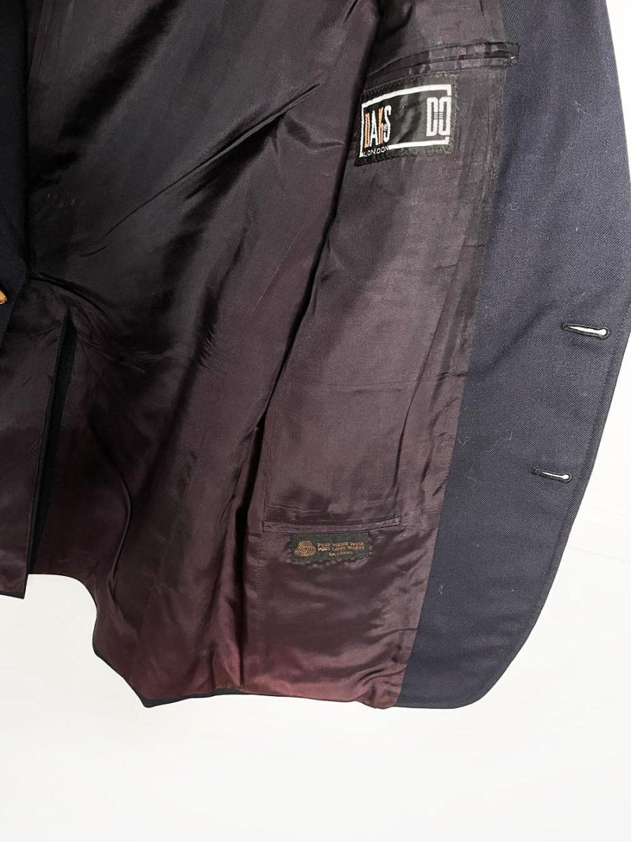 vintage 80s daks 100% wool monogram button blazer | union made | eaton pine room - good market thrift store